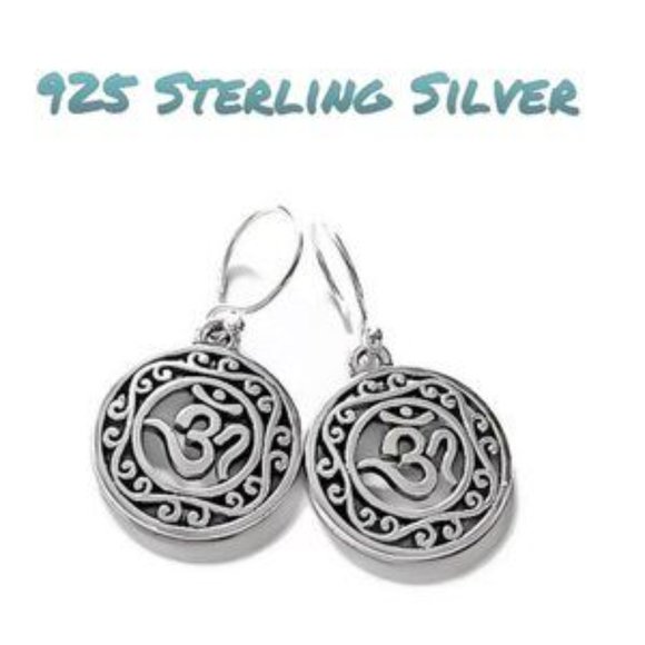 Mandala Disk Zen Mantra Earrings - Picture 4 of 7